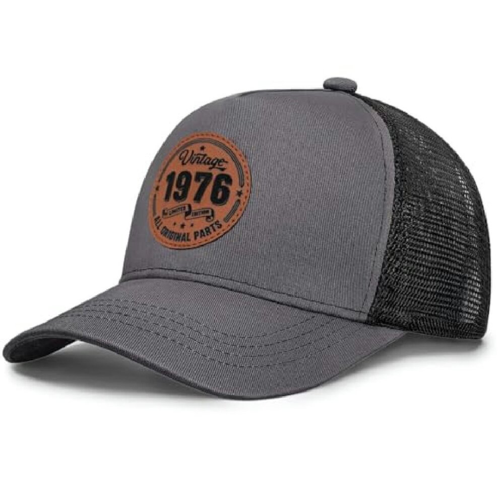 Personalized Leather Patch Trucker Hat Adjustable… - image 3